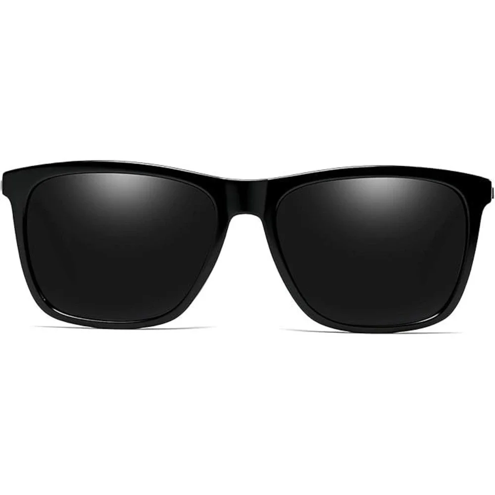 Mens Black Frame Sunglasses Fashion Eyewear UV Polarized Protect Outdoor Driving